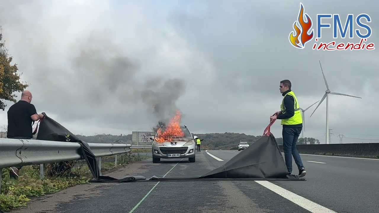 Real-life video: Car Fire Blanket in action on a diesel car fire 🔥