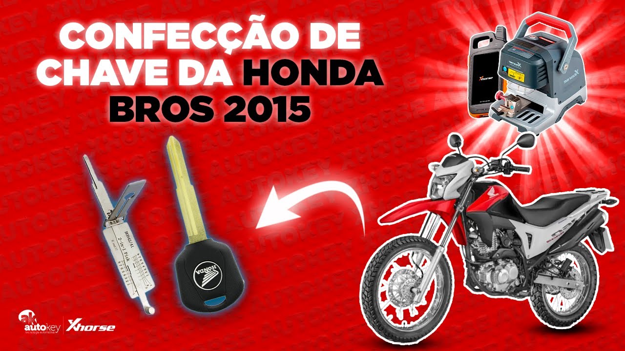 CONFECÇÃO DA CHAVE MOTO HONDA BROS 2015 EM MENOS DE 5 MINUTOS | FERRAMENTA LISHI + DOLPHIN + MAX PRO