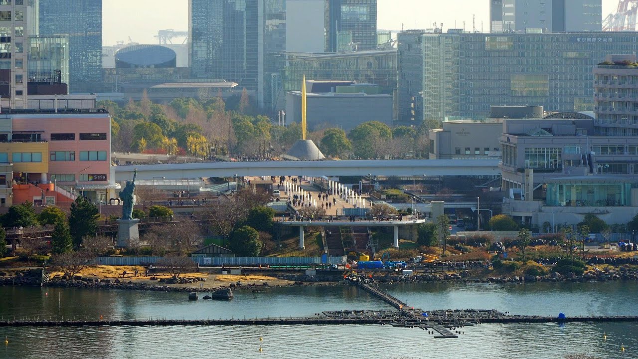 ODAIBAファウンテン（お台場海浜公園・世界最大級の噴水）の建設状況（2026年1月17日）