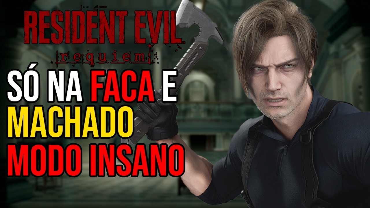 É POSSÍVEL ZERAR RE9 SÓ NA FACA/MACHADO NO MODO INSANO? PARTE 3 - RESIDENT EVIL REQUIEM