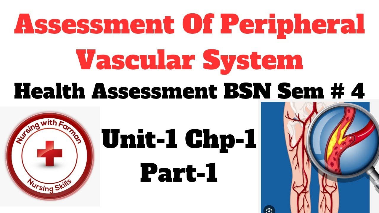 Assessment of Peripheral Vascular System | Health Assessment 4th Sem | BSN Chap # 1 Part-1.