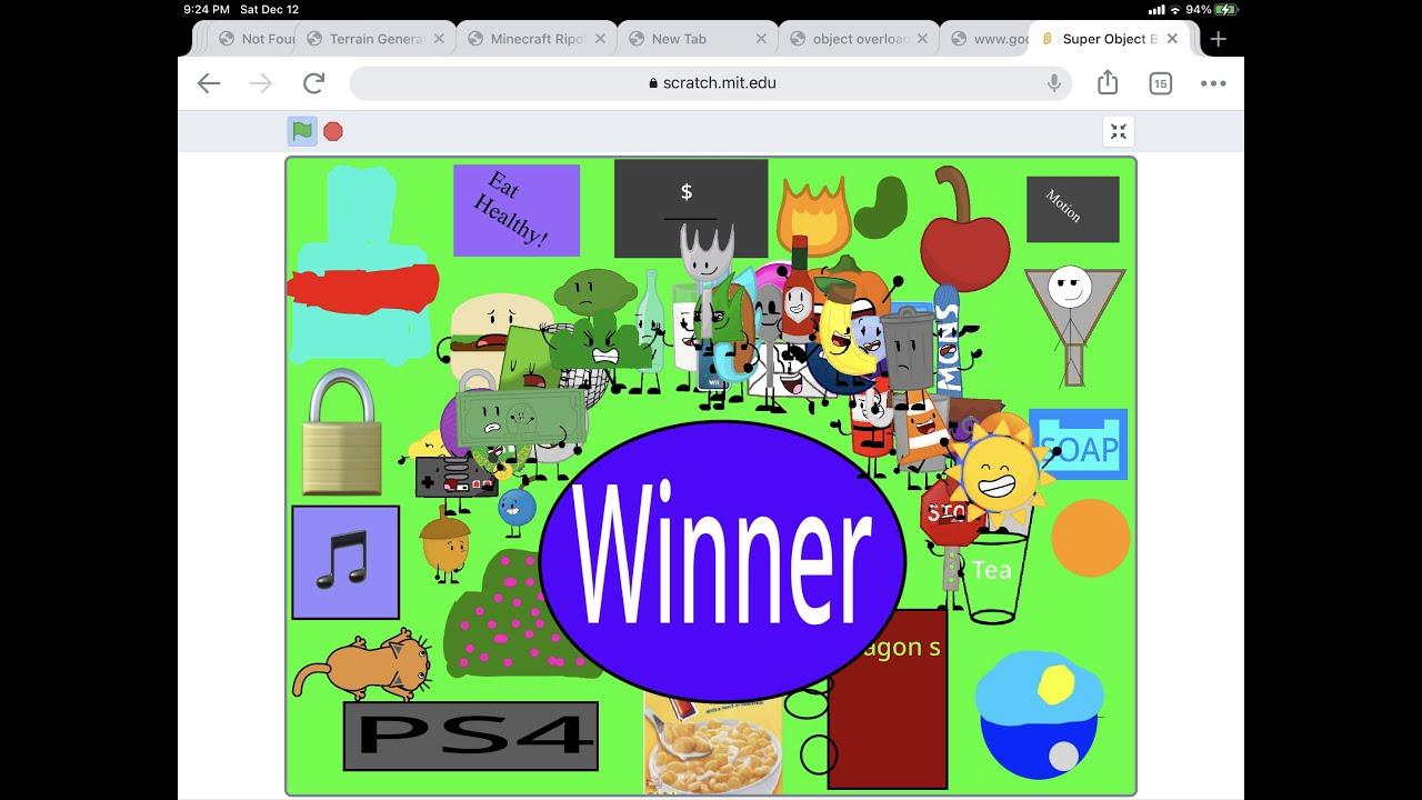 Object lockdown generating game - Scratch