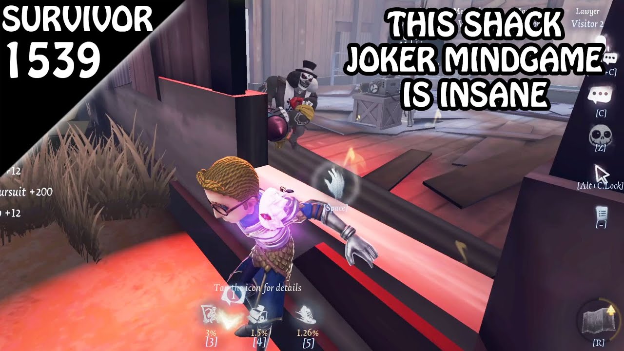How to kite Joker in Shack - Survivor Rank #1539 (Identity v)