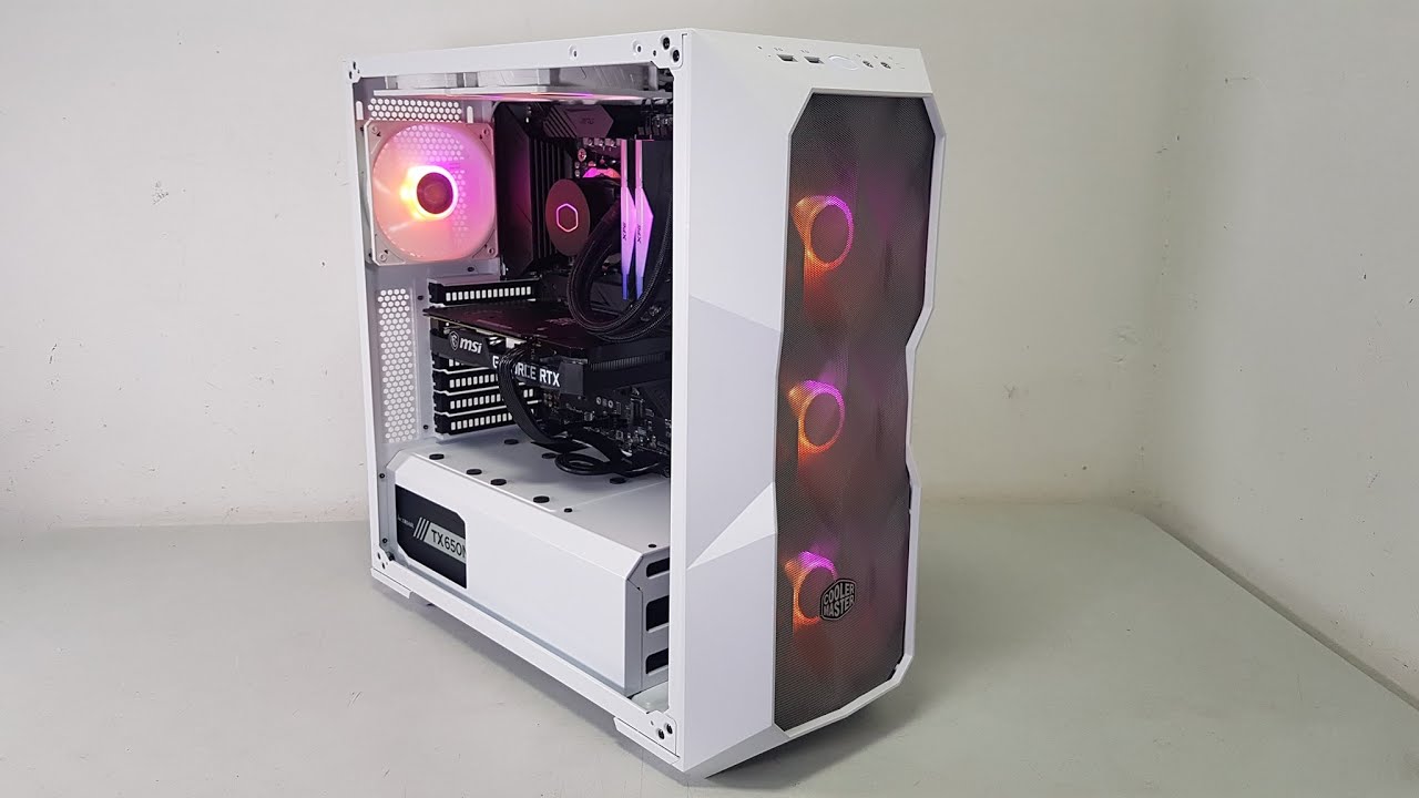 Ensamble con el gabinete Cooler master TD500 MESH ARGB con Ryzen 5600x y MSI VENTUS X2 RTX 3060TI.
