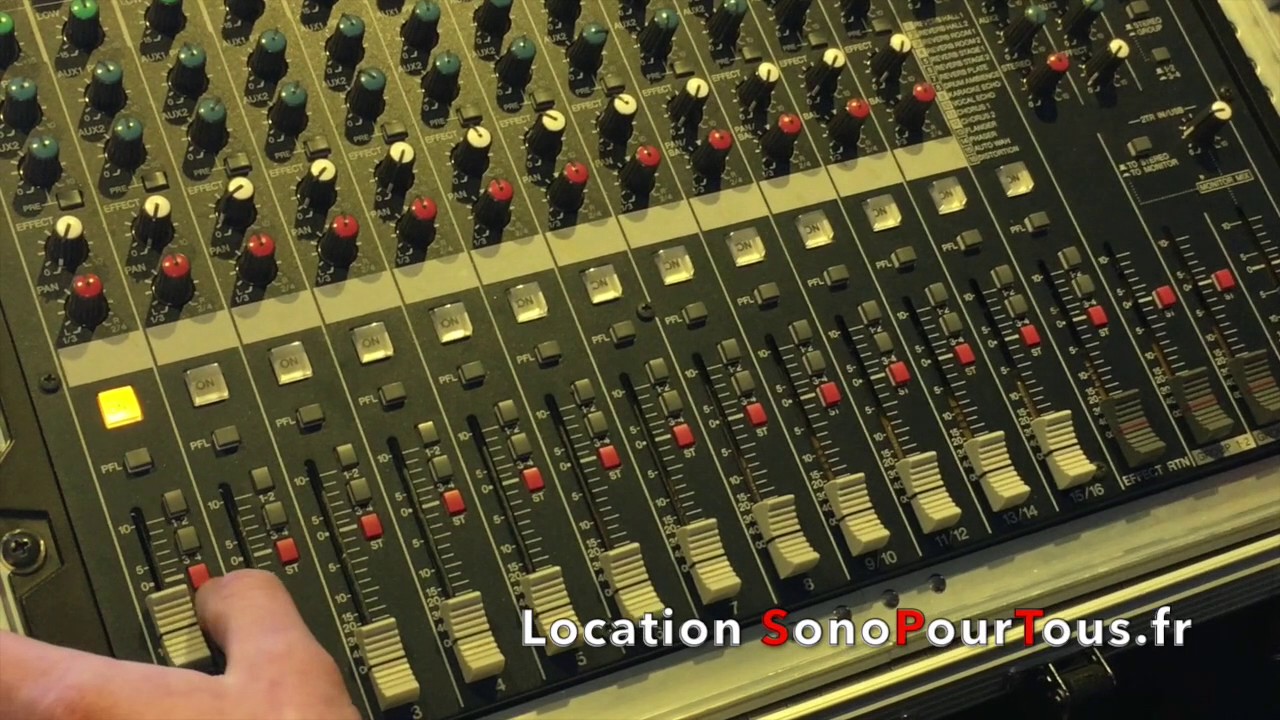 Demostration table mixage 16 voies MG166CX - Disponible en location