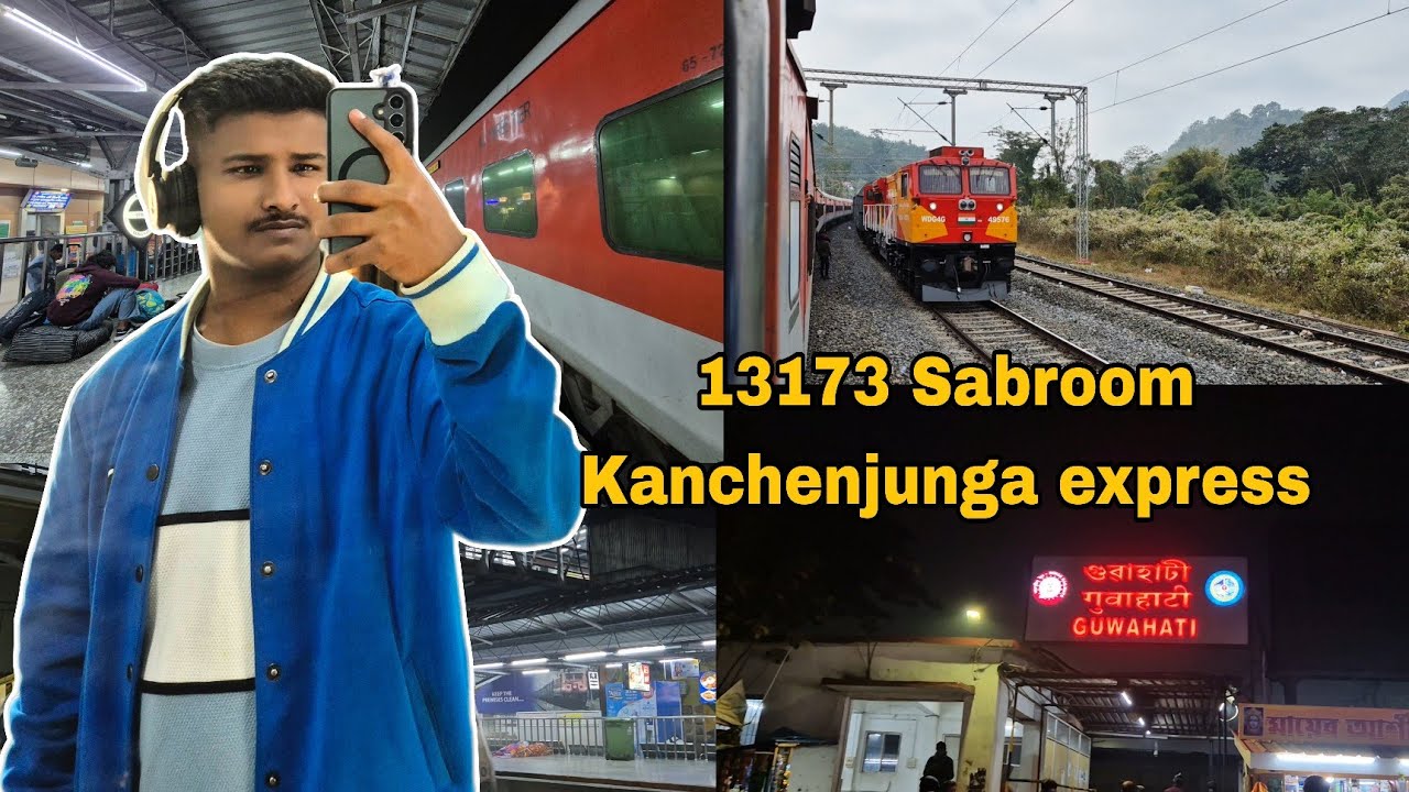 Guwahati to Dharmangar in  13173 Sabroom Kanchenjunga express 🚝