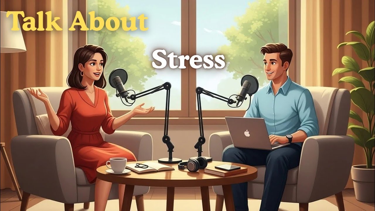 Learn English With Real Conversations Podcast | How to Talk About Stress in English 