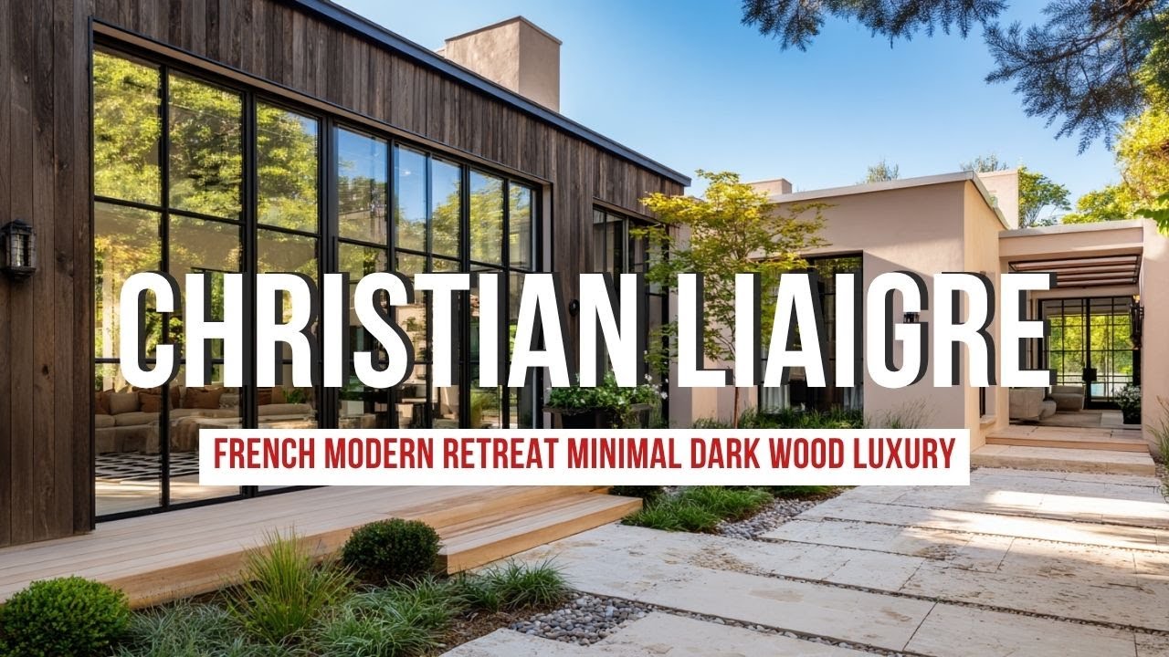 Современный французский особняк, вдохновленный работами Кристиана Лиэгра, с минималистичной роско...