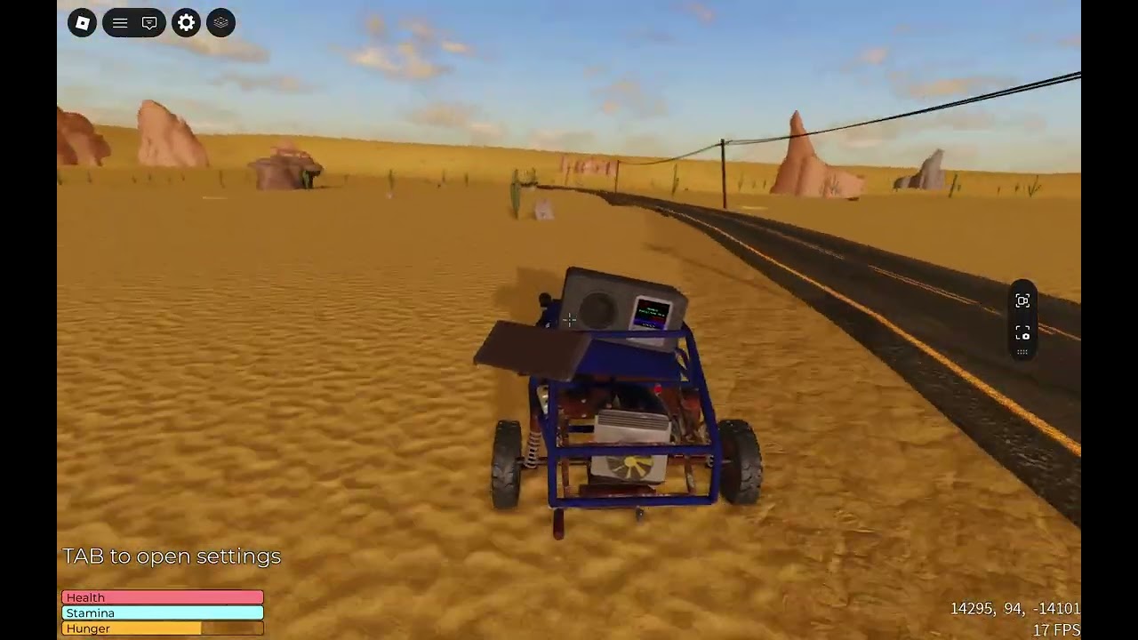 buggy funcionando sin bateria en a desrt