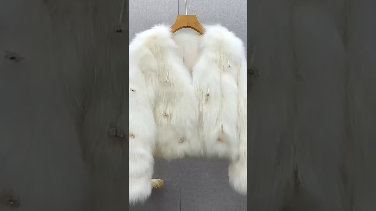 Latest winter fur white jacket for girls❣️🤩#short#shortsfeed #trend2024
