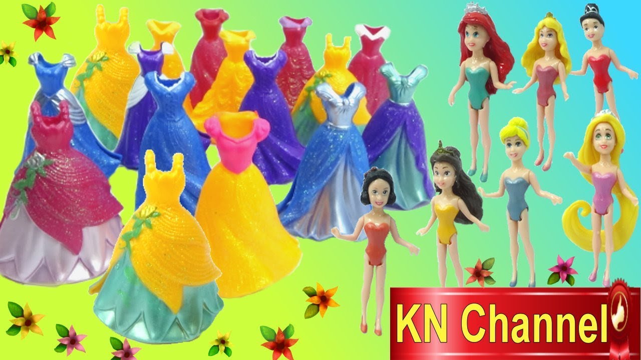 Đồ chơi trẻ em BÚP BÊ TIÊN CÁ LÀM PHÉP THUẬT CHO 14 ÁO ĐẦM BÚP BÊ BẰNG NHỰA CỰC LẠ MẮT