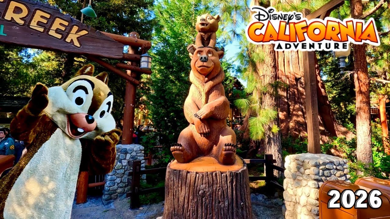 Disney California Adventure Park Walk 2026 | Cars Land, Racers Full Ride! Elastigirl, Chip & Dale