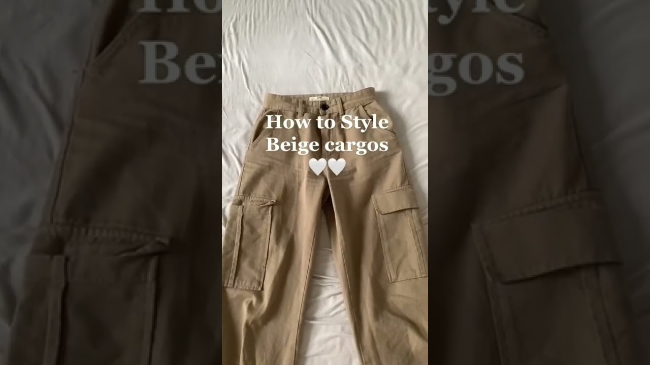 How To Style Beige Cargo Pants For Fall 😍 #outfitideas #outfit #fashion #fashiontrends