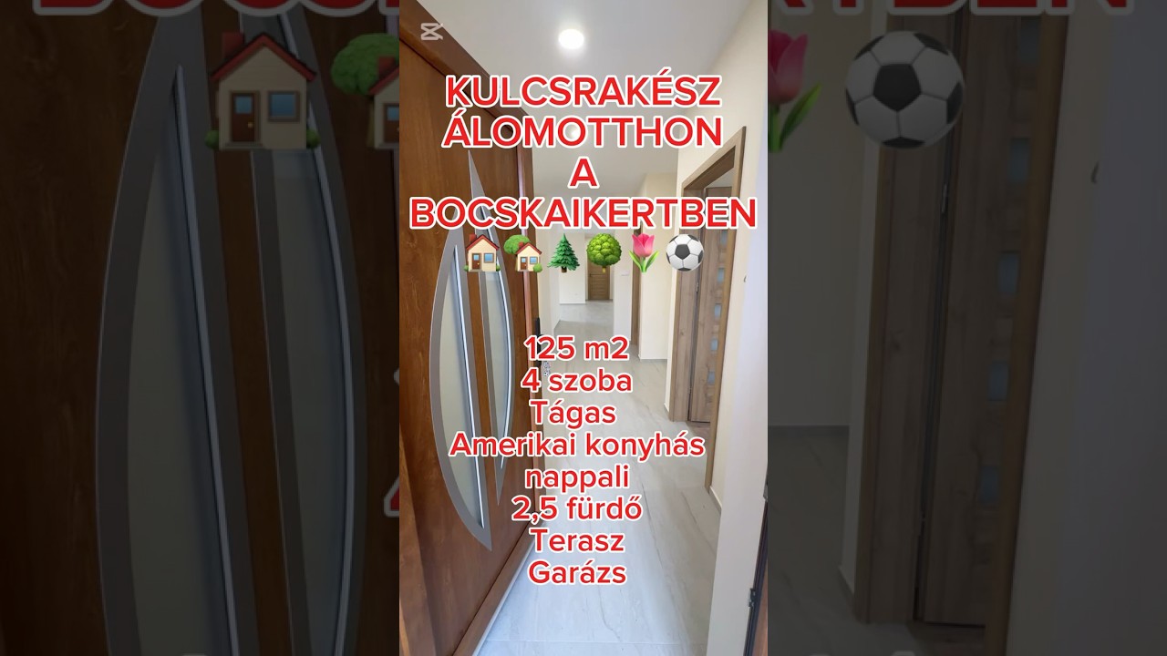 Bocskaikertben 125 m2-es, 4 szob&aacute;s &uacute;j csal&aacute;di h&aacute;z Elad&oacute;!