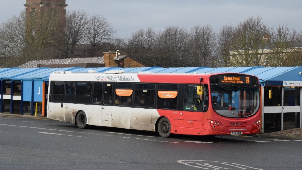 **ONBOARD** National Express West Midlands Volvo B7RLE Wright Eclipse Urban 2 BX12DDN 2101