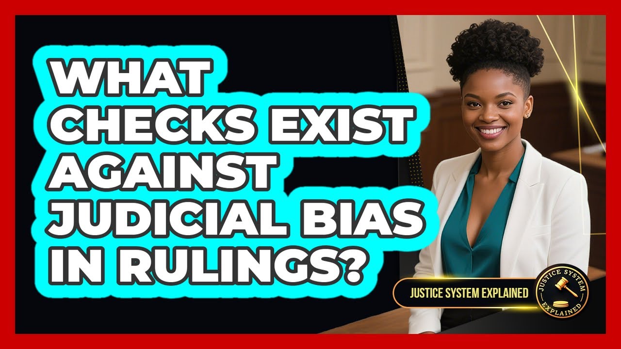 What Checks Exist Against Judicial Bias In Rulings? - Justice System Explained
