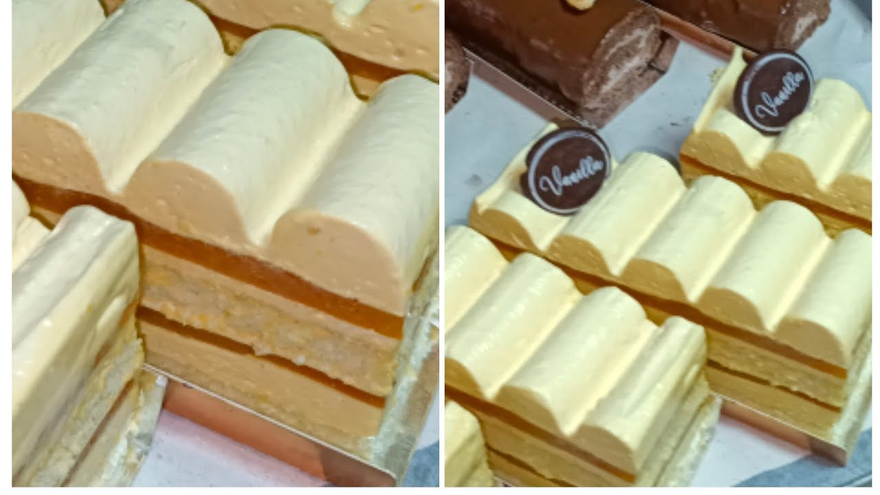من عصير المانجه👌اجمل قطع موس مانجو لازم نخزن مانجه للجمال دا 😍