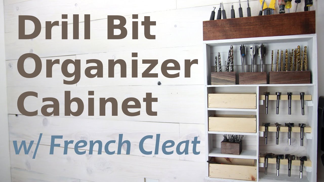 Drill Bit Organization Cabinet w/ French Cleat