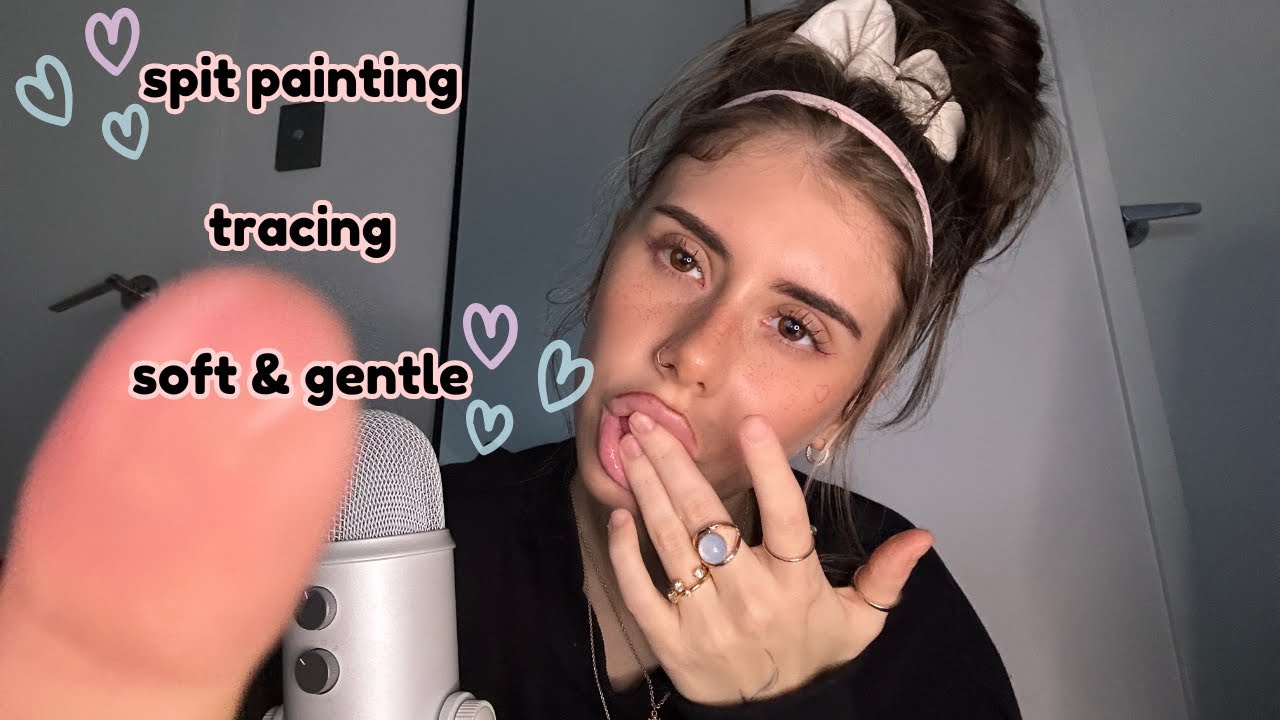 ASMR spit painting you for sleep (tracing the alphabet on your face)