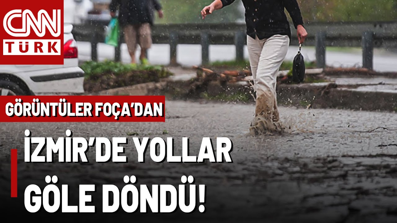 İzmir-Fo&ccedil;a Sağanak Sonrası Bu Halde! Fo&ccedil;a'da Metrekareye 100 Kg Yağış D&uuml;şt&uuml;