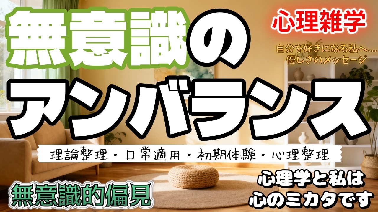 本当に中立だと思ってる？心は自然に偏る仕組み！自責解除の心理雑学～心のミカタ～【無意識的偏見】
