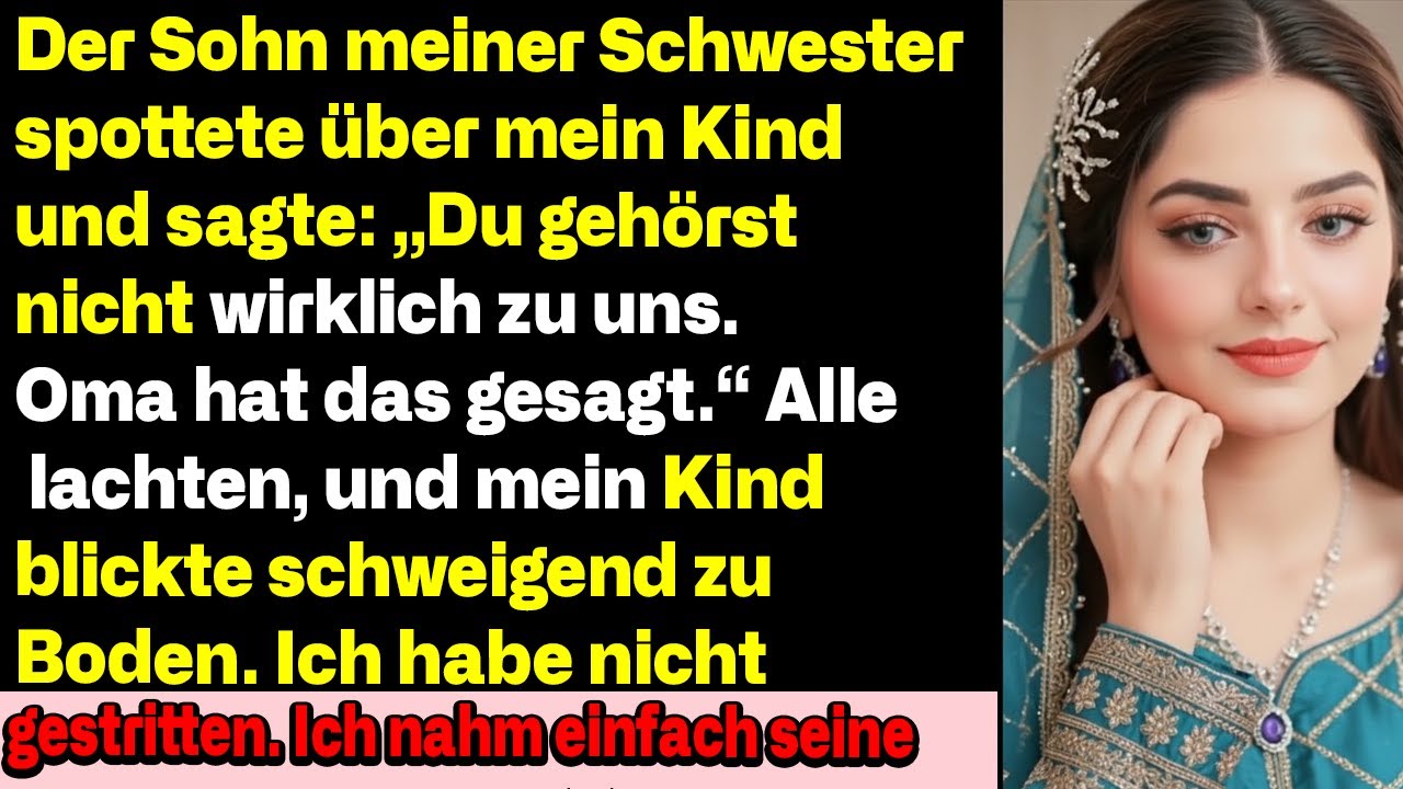 Mein Neffe sagte zu meinem Kind: „Du gehörst nicht zu uns“ – Oma schwieg dazu