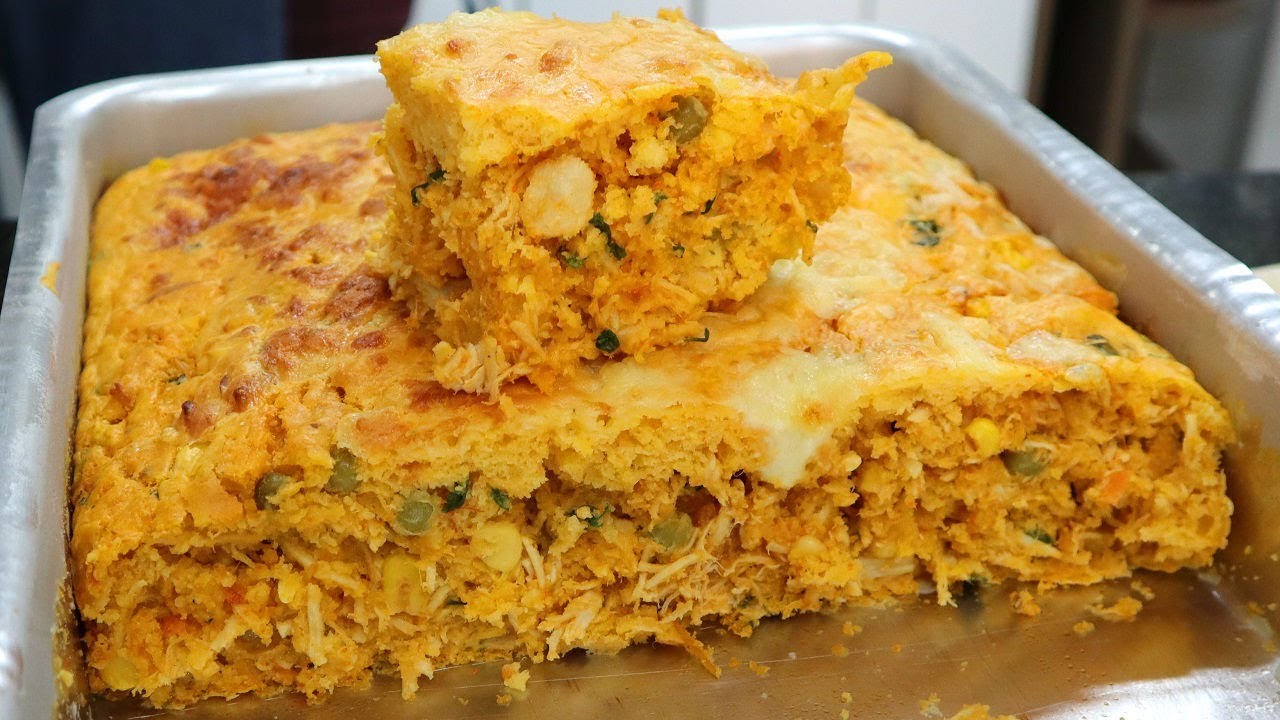 TORTA DE FRANGO MESCLADA I A MELHOR TORTA QUE VOCÊ JÁ COMEU I Receitas de Pai