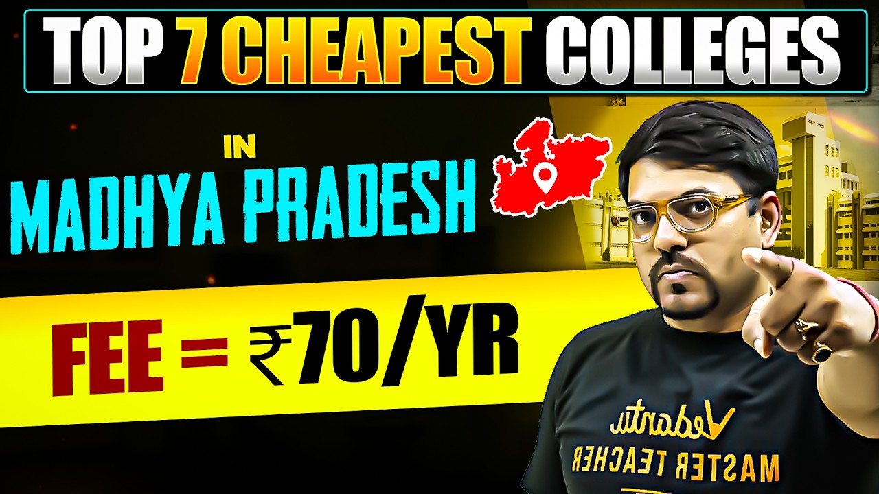 Top 7 Cheapest Engineering Colleges in Madhya Pradesh | Low Fees Colleges | JEE 2026 | Harsh sir