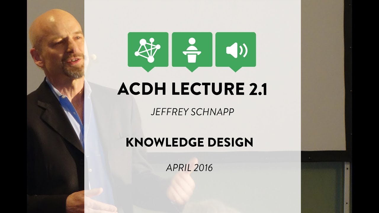 ACDH Lecture 2.1 – Jeffrey Schnapp – Knowledge Design