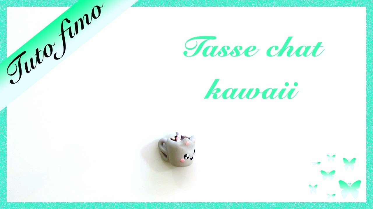 Tuto Fimo: Petite tasse chat kawaii 🐱