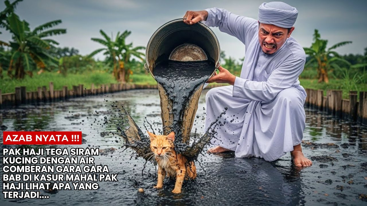 Tragis! Seorang Haji Tega Siram Air Comberan Pada Kucing Tapi Lihat Bagaimana Allah Membalasnya...