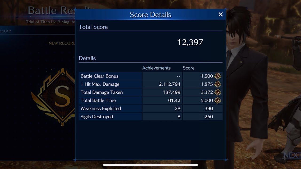 FF7EC- Trial of the summon Fury Stage 3 Titan magic challenge with physical team. -Nemesis