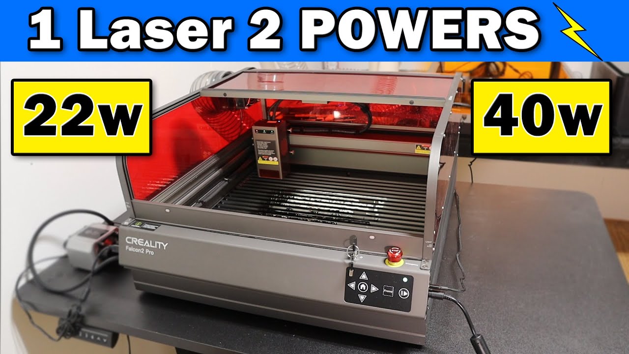 Creality Falcon 2 Pro Diode Laser Review 22W vs 40W Settings & Onboard Camera Setup