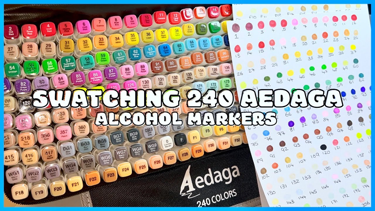 Huge Aedaga 240 Alcohol Marker Swatch Test 🌟 | Complete Collection