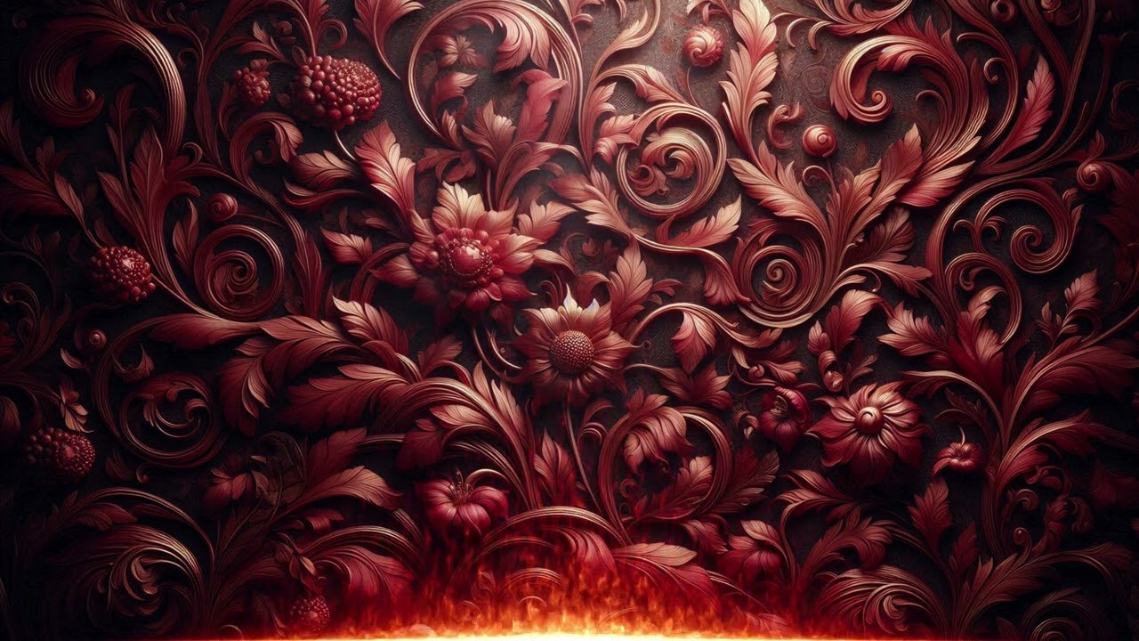 4K Fire Burning Motion Red Background Video  Free No Copyright  5 Minute Edits
