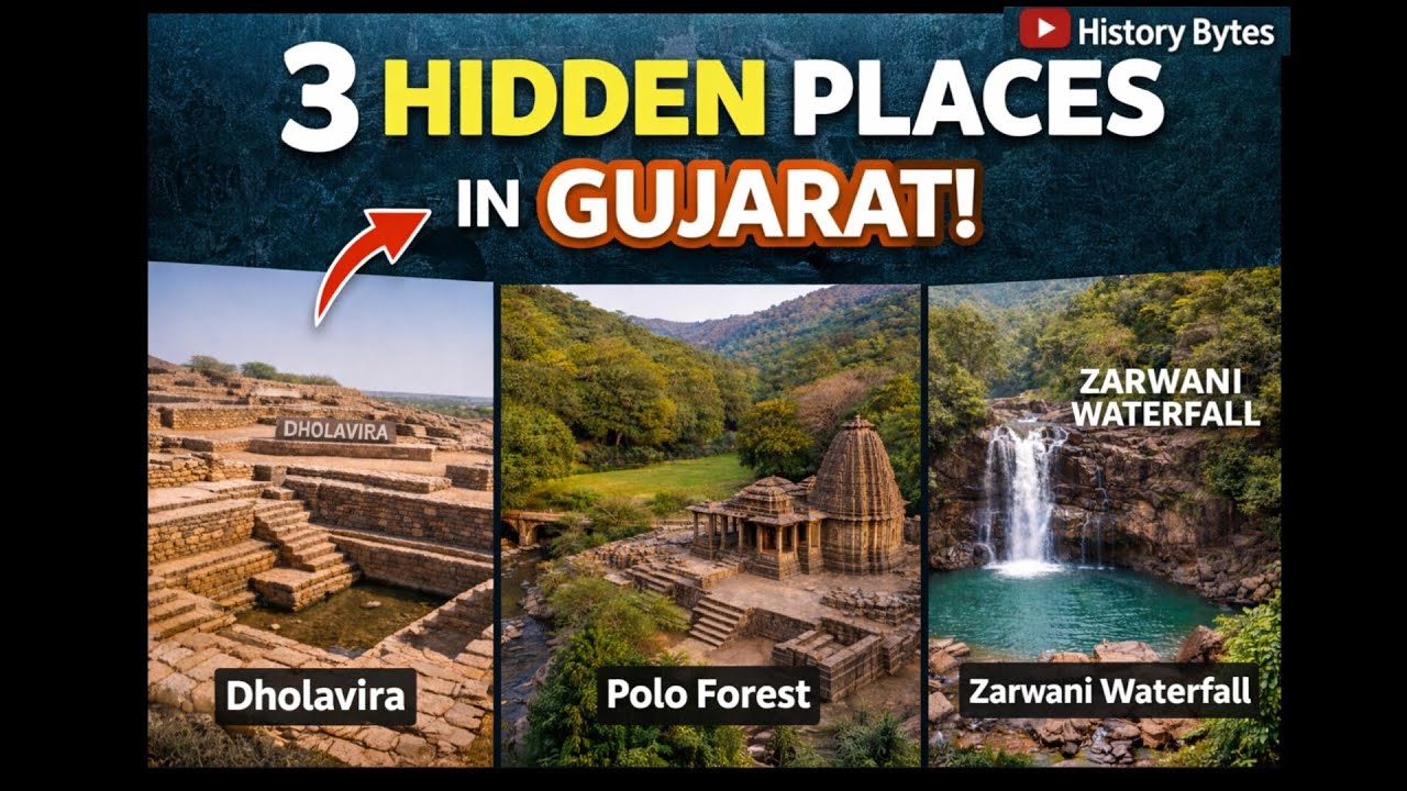 Top 3 Hidden Places in Gujarat 😮 #Gujarat #HiddenPlaces #IndiaTravel #HistoryBytes #Travel #Explore