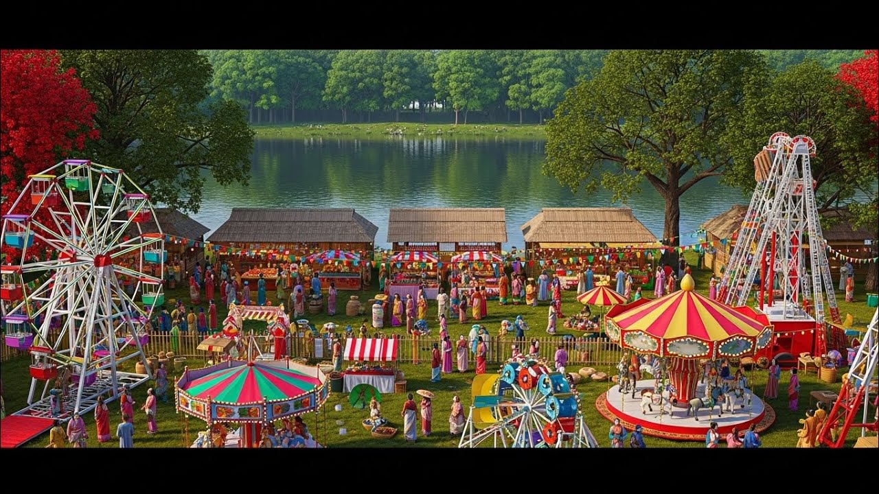 Amazing Bangladeshi Festival 🇧🇩    #beautiful #riverside #Local #bagerhat #Fair #viralvideo 