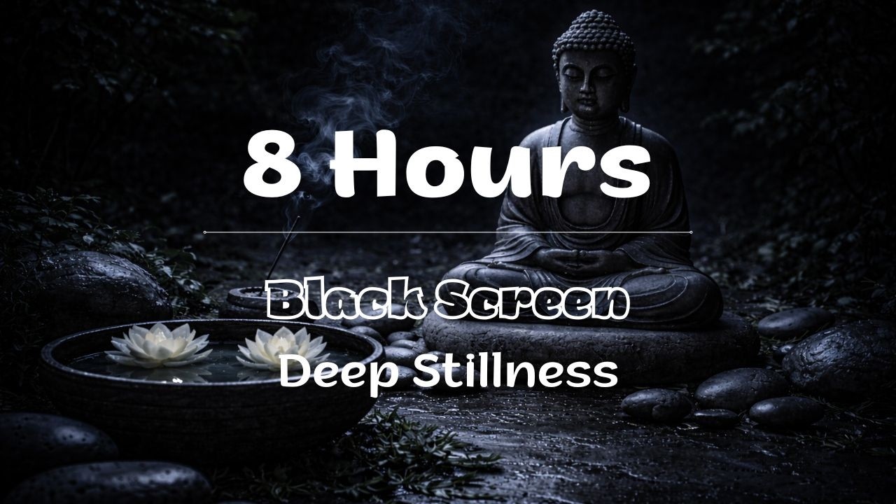 8 Hours of Meditation Music | Black Screen | Deep Sleep