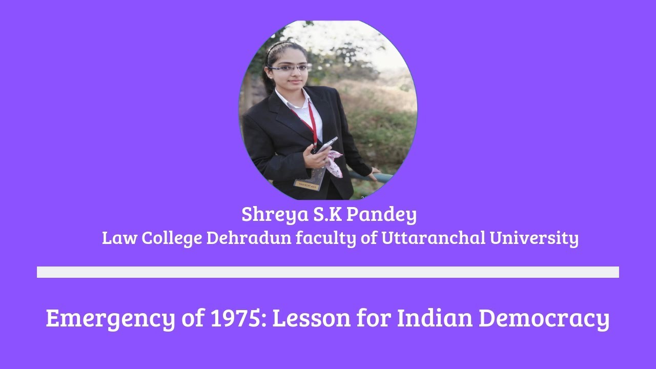 Emergency of 1975: Lesson for Indian Democracy