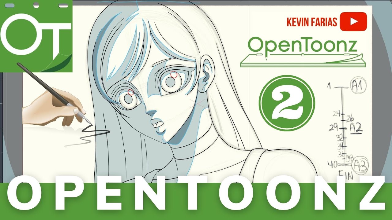 Como hacer ANIMACIÓN 2D en OpenToonz #2 CLEANUP | Kevin Farias