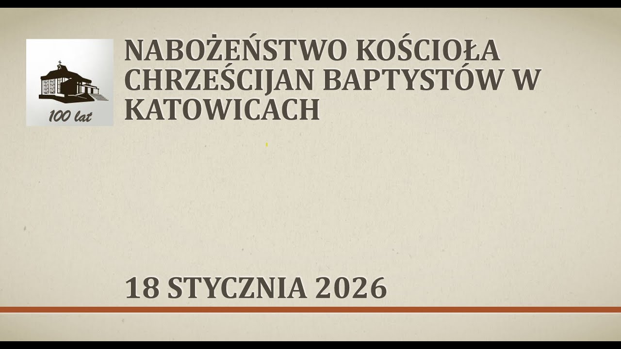 Nabożeństwo 18 stycznia 2026