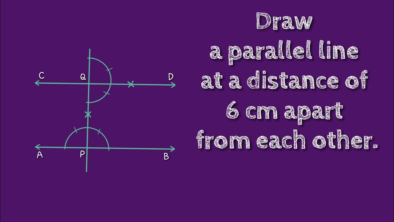 How to draw a parallel line at a distance of 6 cm from each other. @SHSIRCLASSES.