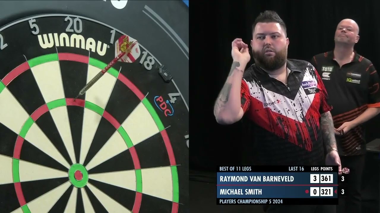NINE-DARTER! | Michael Smith hits a perfect leg against Barney at PC5!