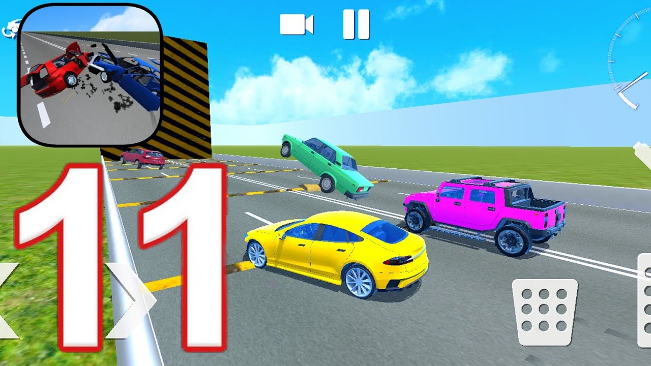 Car Crash Simulator : Accident - Speedbumps 2 Gameplay Walkthrough,Car Crashes Game( iOS, Android)