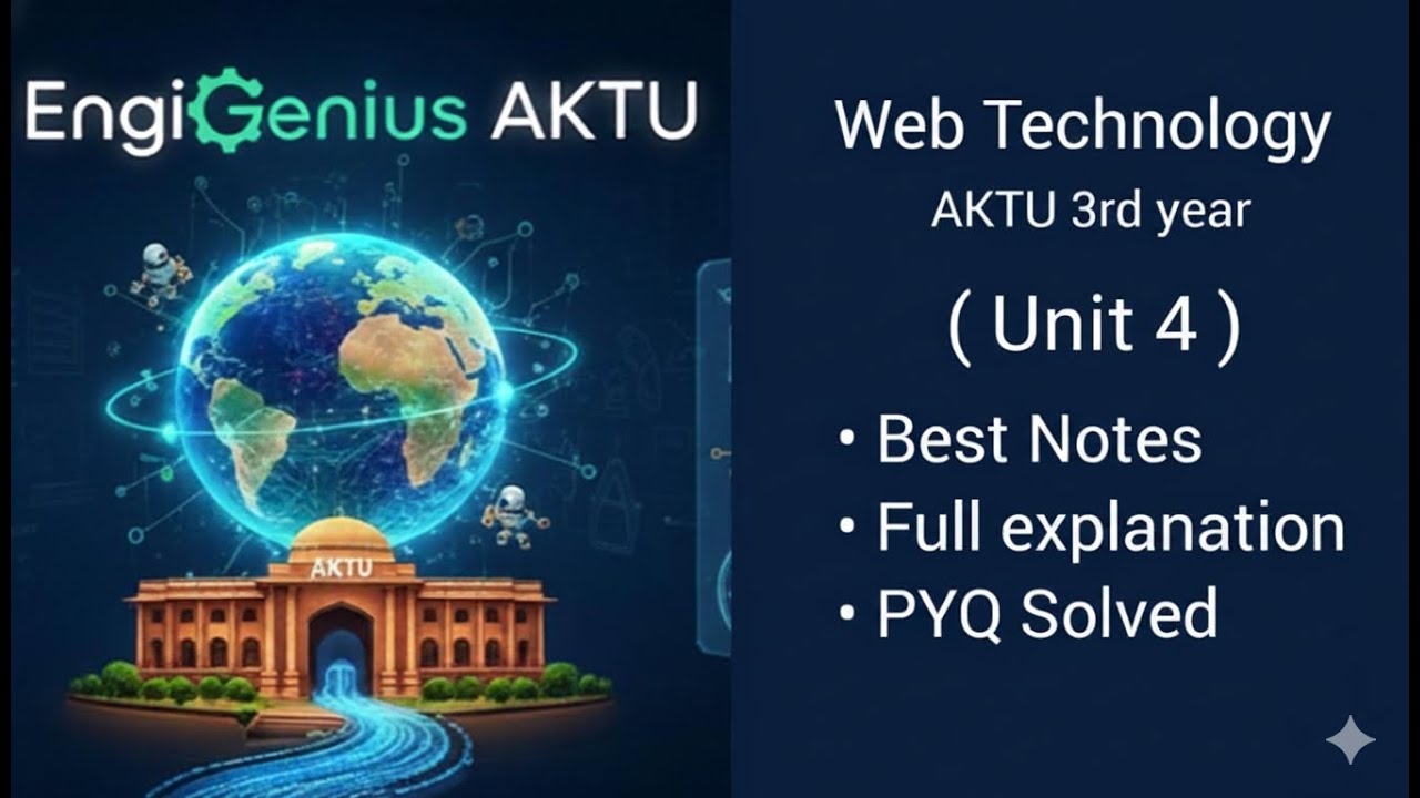 Unit 4 Web Technology Complete One shot aktu#engineering #webtechnology #oneshot  #AKTU #webtech