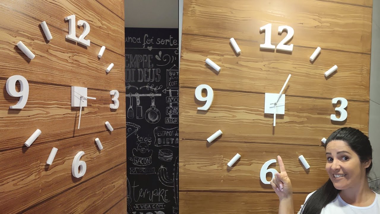 PASSO A PASSO RELÓGIO CASEIRO GIGANTE - DIY RELÓGIO GIGANTE -  DIY RELÓGIO DE PAREDE GRANDE
