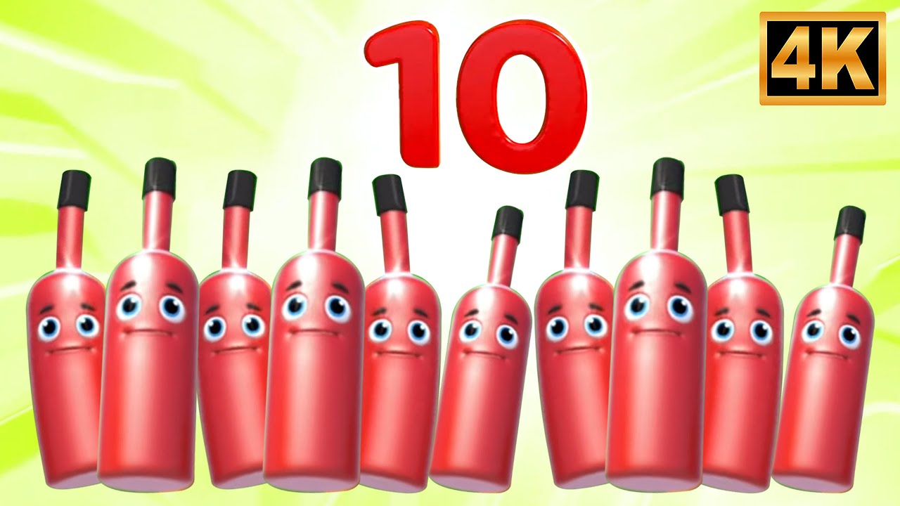 Ten Red Bottles Nursery Rhymes And  Kindergarten Videos