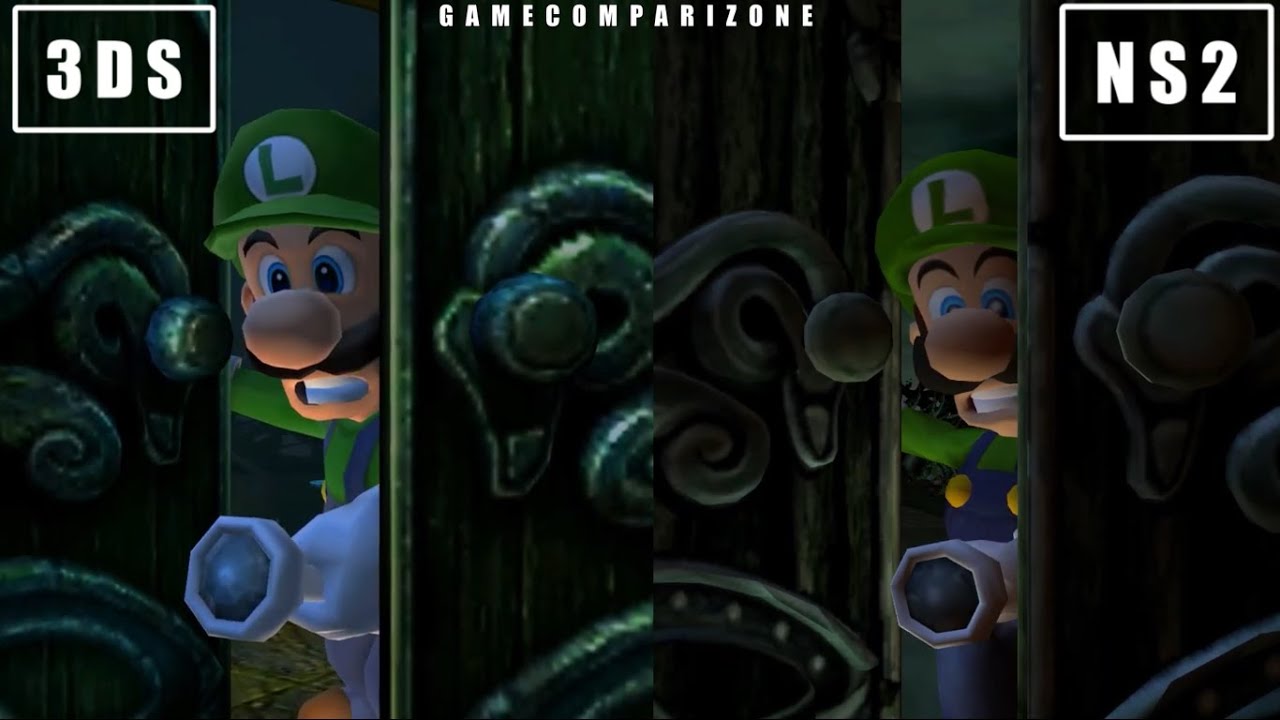 Luigi's Mansion Nintendo Switch 2 vs 3DS comparison