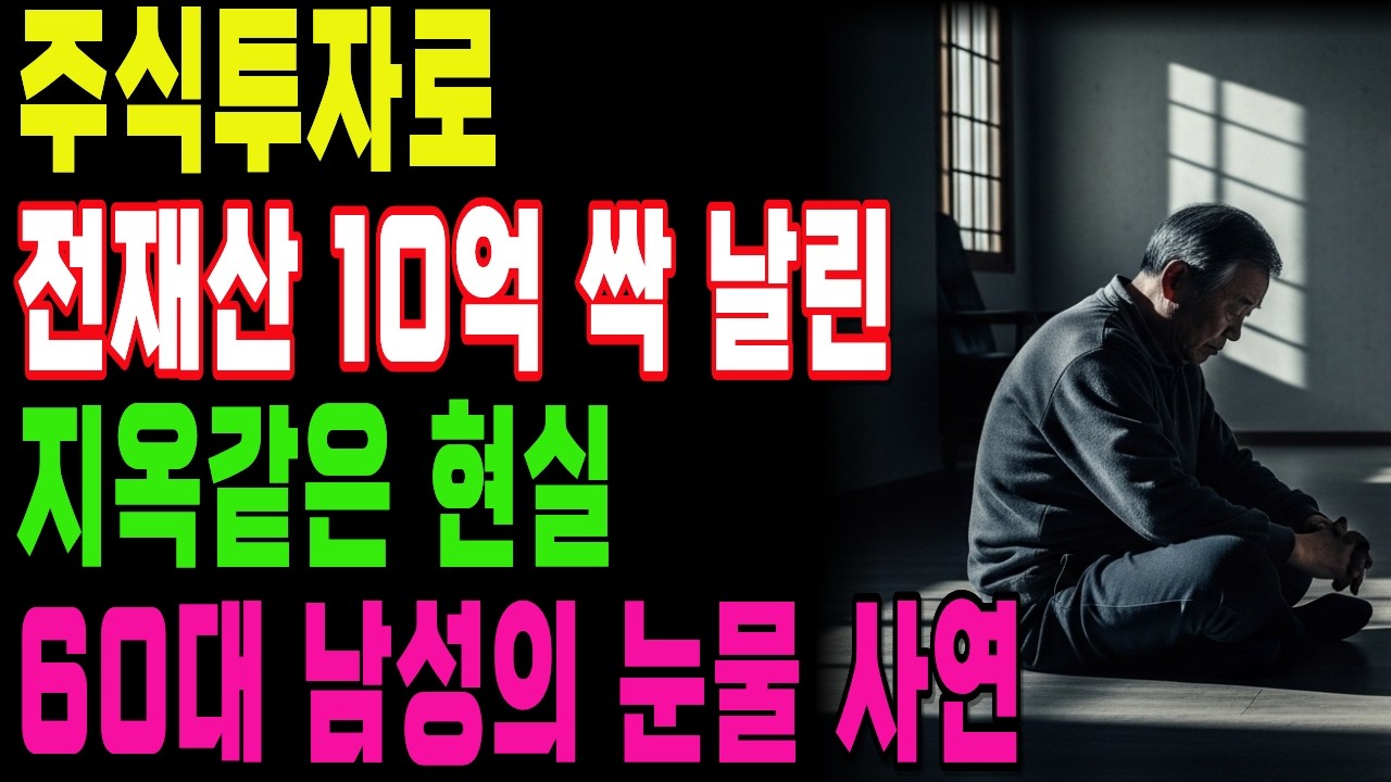 [노후자금사연] 주식투자로 전재산 노후자금 10억 날린 60대 가장의 눈물 사연!