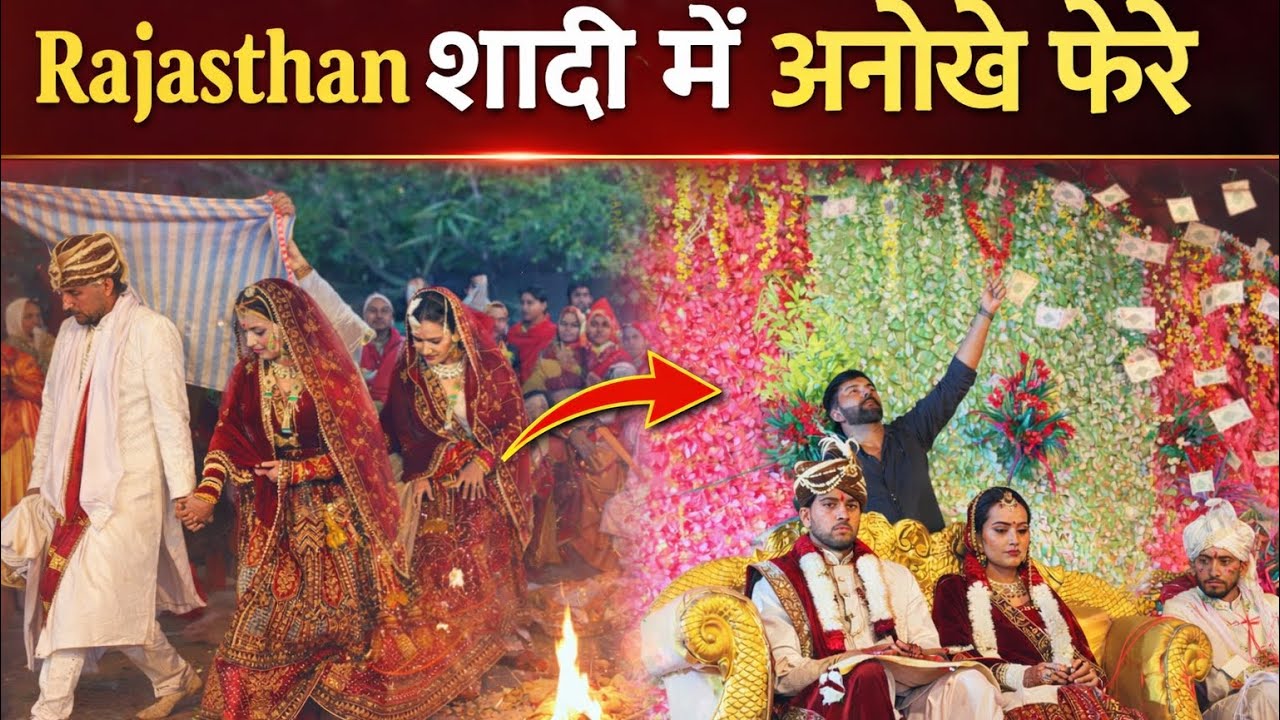 Rajasthan शादी में अनोखे फेरे 😲 | Unique Rajasthani Wedding Rituals| Haryana ➡️ Rajasthan 